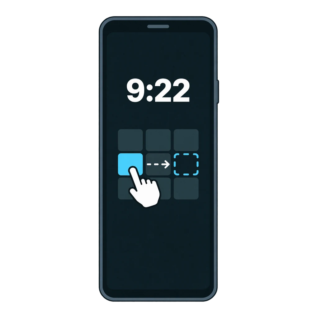 Long phone portrait, illustrated with a 9:22 screen.